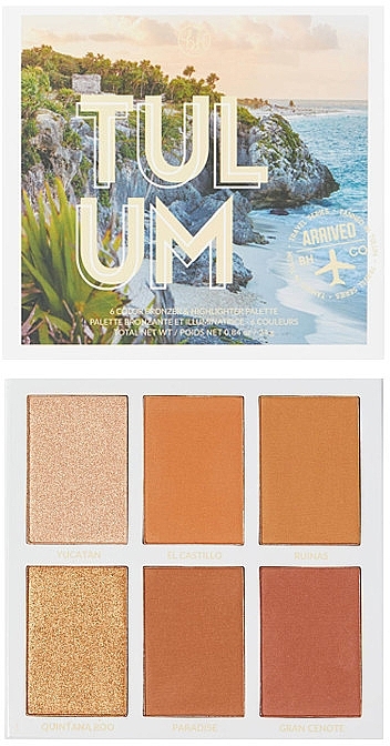 Makeup Palette - BH Cosmetics Tanned In Tulum Bronzer & Highlighter Palette — photo N1