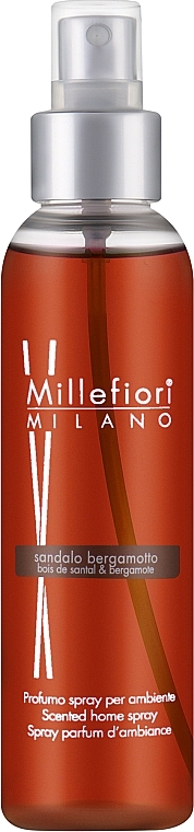 Scented Home Spray 'Sandalo Bergamotto' - Millefiori Milano Natural Spray Perfumer — photo N1