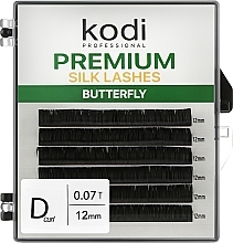 Fragrances, Perfumes, Cosmetics Butterfly Green D 0.07 False Eyelashes (6 rows: 12 mm) - Kodi Professional