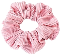 Ribbed Scrunchie, silk, pink - Lolita Accessories — photo N1