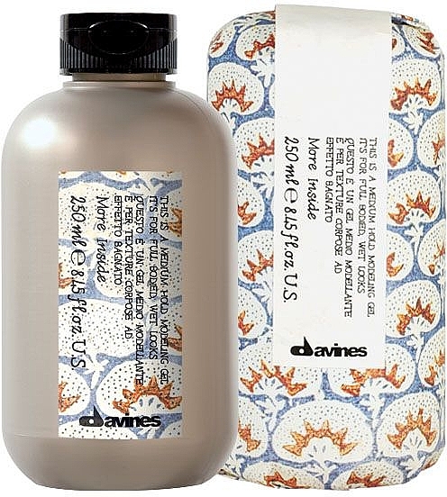 Medium Hold Moulding Clay for Wet Hair Effect - Davines More Inside Medium Hold Modelling Gel — photo N1