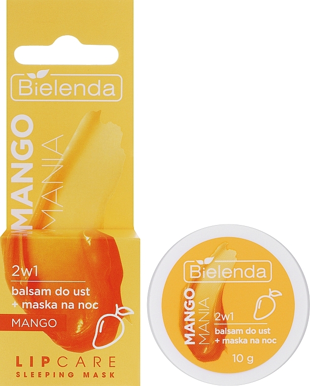 Mango Mania Lip Balm Mask - Bielenda Lip Care Sleeping Mask — photo N3