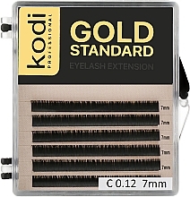 Fragrances, Perfumes, Cosmetics Gold Standard C 0.12 False Eyelashes (6 rows: 7 mm) - Kodi Professional