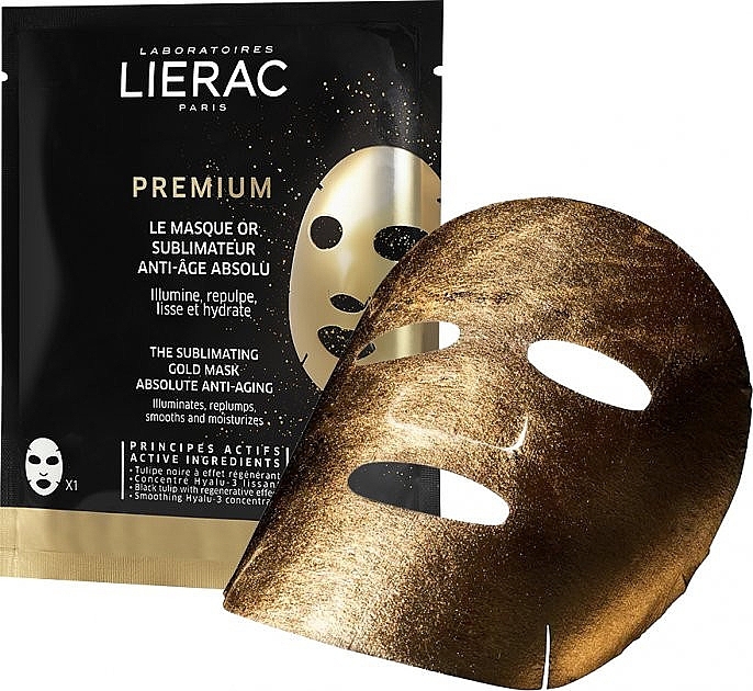 Facial Sheet Mask - Lierac Premium The Sublimating Gold Mask — photo N1