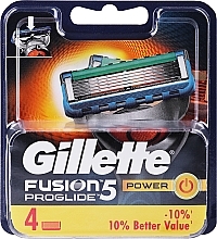 Shaving Razor Refills, 4 pcs. - Gillette Fusion ProGlide Power — photo N1