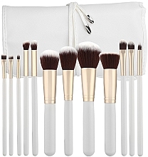 Professional Makeup Brushes Set, white, 12 pcs - Tools For Beauty  — photo N1