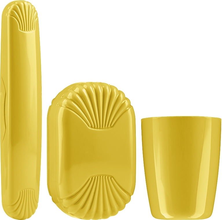 Bathroom Set, 41372, yellow, grey bag - Top Choice Set (accessory/4pcs) — photo N3