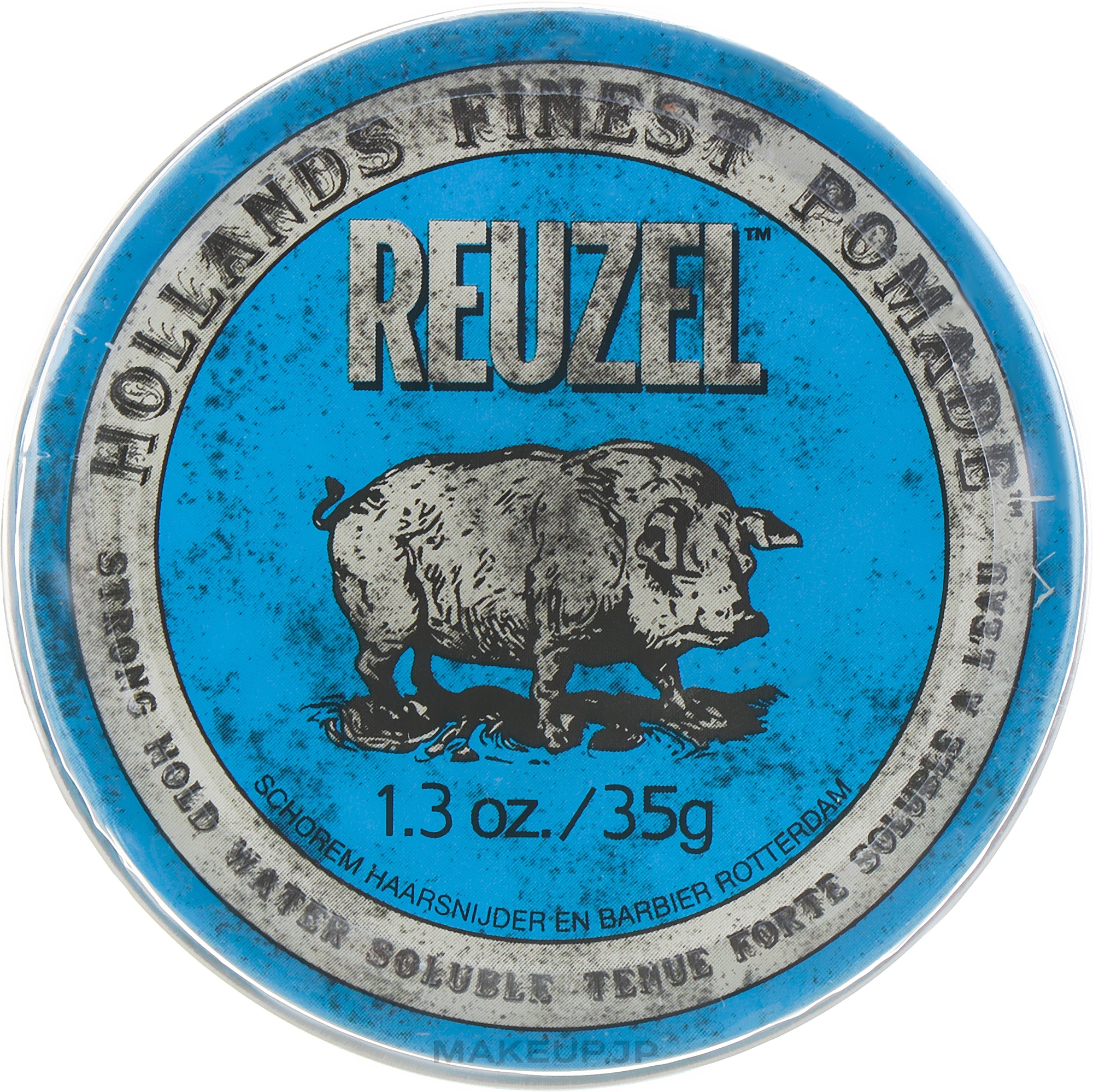 Hair Styling Pomade - Reuzel Blue Strong Hold Water Soluble High Sheen Pomade — photo 35 g