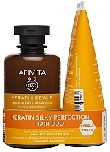 Fragrances, Perfumes, Cosmetics Set - Apivita Keratin Silky Perfection Hair Duo Set (sham/250ml + cond/150ml)