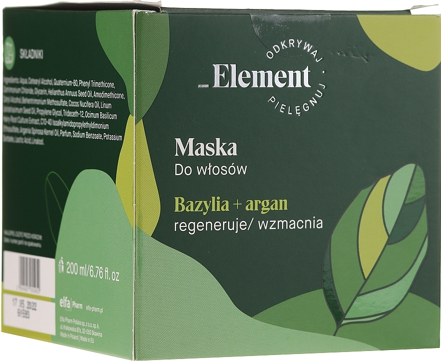 Anti Hair Loss Mask - _Element Basil Strengthening Anti-Hair Loss Mask — photo N1