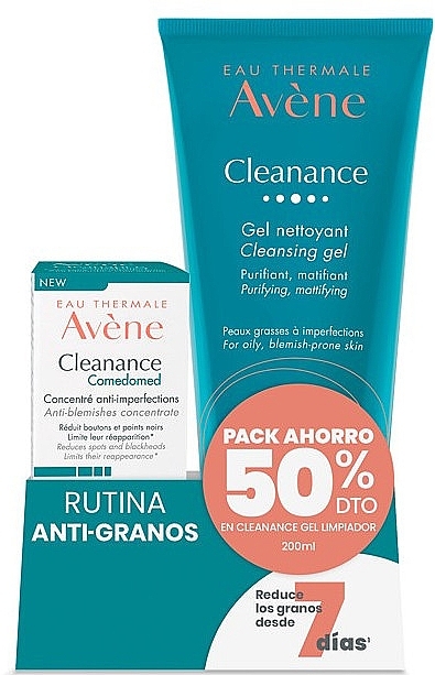 Men's Set - Avene Cleanance Anti-Blemishes Concentrate (w/concentrate/30ml + cl/gel/200ml) — photo N1