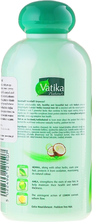 Enriched Coconut Hair Oil - Dabur Vatika Enriched Coconut Hair Oil — photo N2