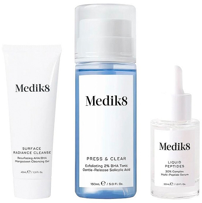 Set - Medik8 Skin Perfecting Collection (f/gel/40ml + f/ton/150ml + f/ser/30ml) — photo N2