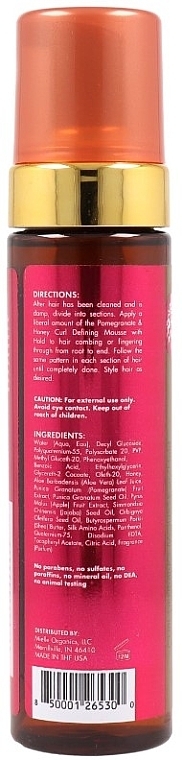 カーリー ヘア用 ムース - Mielle Organics Pomegranate & Honey Curl Defining Mousse — photo N2