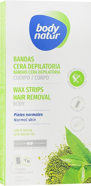 Body Depilation Wax Strips - Body Natur Wax Strips for Body Normal-Dry Skin — photo N1