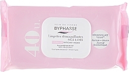 Fragrances, Perfumes, Cosmetics Facial Cleansing Wipes, 40pvcs - Byphasse Make-up Remover Wipes Milk Proteins All Skin Types