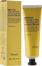 Fragrances, Perfumes, Cosmetics Hand Cream - Benton Shea Butter and Coconut Hand Cream