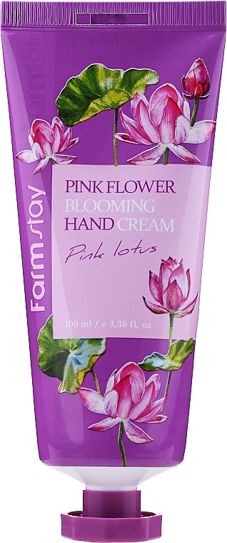 Hand Cream "Pink Lotus" - FarmStay Pink Flower Blooming Hand Cream Pink Lotus — photo N1