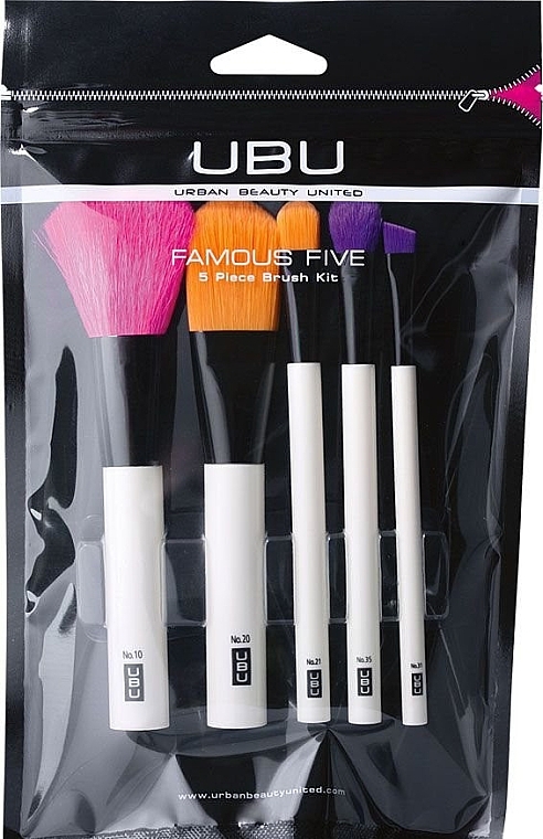 Makeup Brush Set, 5pcs - UBU Famous Five 5 Piece Brush Kit — photo N2