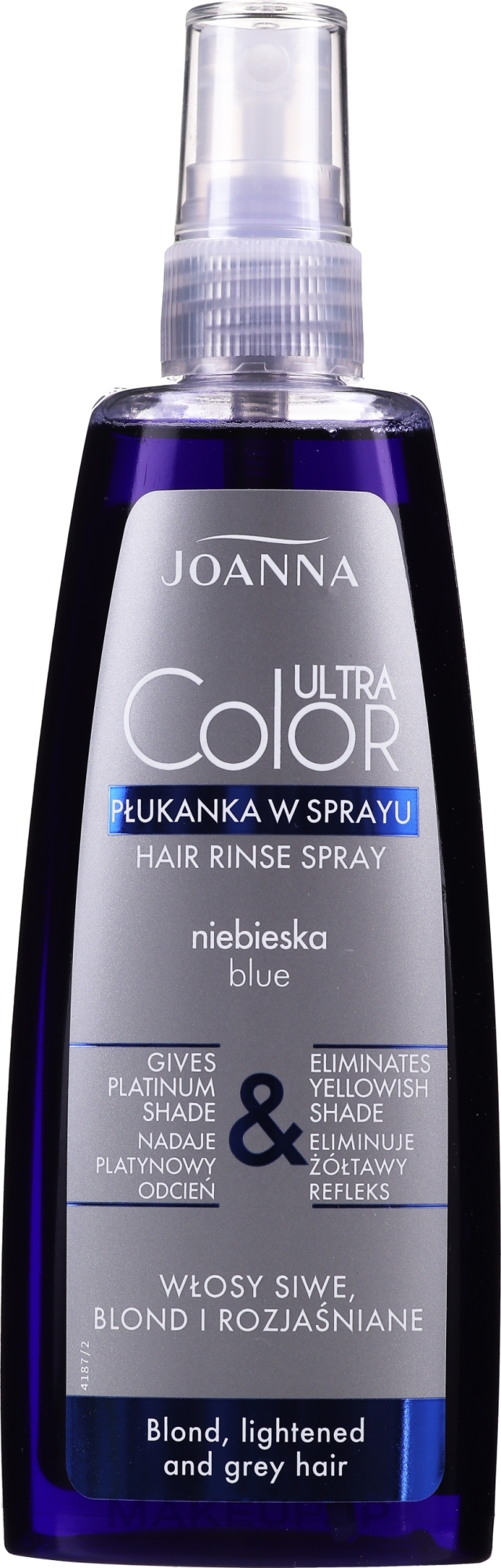 Hair Lotion Spray, blue - Joanna Ultra Color System Hair Rinse Spray Blue — photo 150 ml