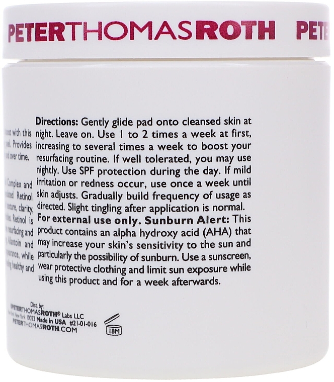 Peeling Pads - Peter Thomas Roth Even Smoother Glycolic Retinol Resurfacing Peel Pads — photo N3