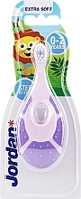 Baby Toothbrush 'Step by Step', 0-2 years, purple - Jordan Step By Step Extra Soft — photo N2