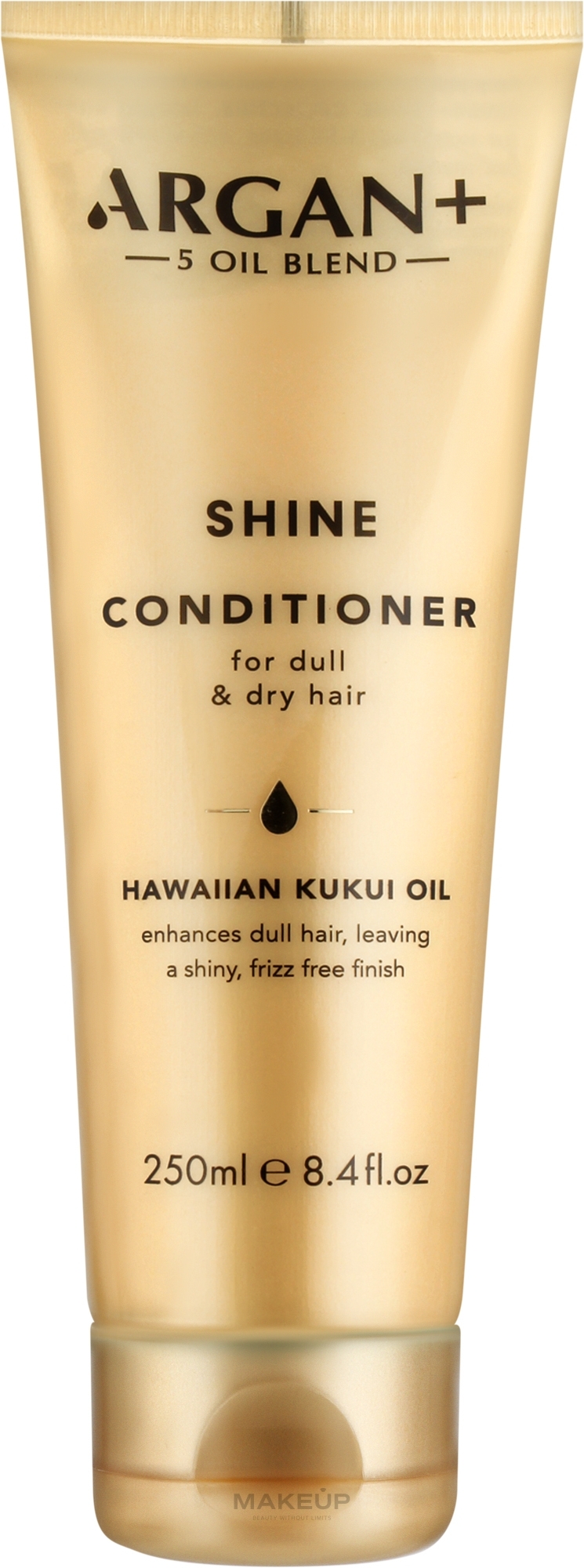 Shine Conditioner for Dry and Dull Hair - Argan+ Shine Conditioner Hawaiian Kukui Oil — photo 250 ml