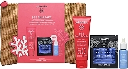 Fragrances, Perfumes, Cosmetics Set - Apivita Bee Sun Safe Hydra Fresh Face Gel-Cream SPF50 (sun/cr/50ml + f/booster/10ml + f/mask/2x8ml)