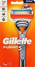Shaving Razor with 5 Blades & 1 Cartridge - Gillette Fusion — photo N1