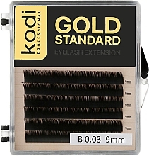 Fragrances, Perfumes, Cosmetics Gold Standard B 0.03 False Eyelashes (6 rows: 9 mm) - Kodi Professional