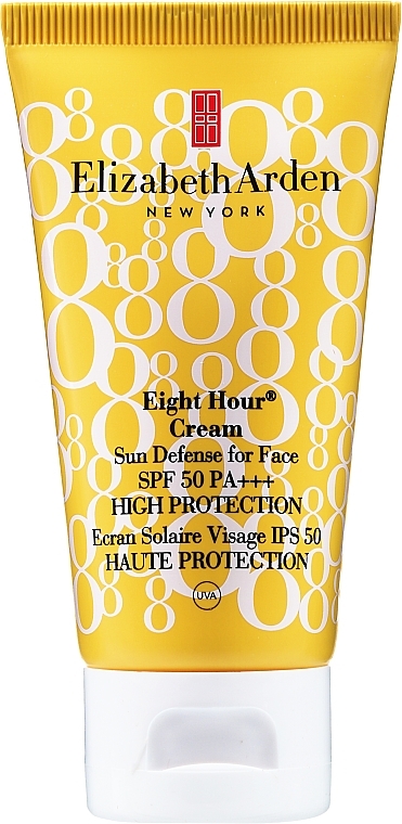 Face Tan Cream - Elizabeth Arden Eight Hour Cream Sun Defense for Face SPF 50 Sunscreen High Protection PA+++ — photo N1