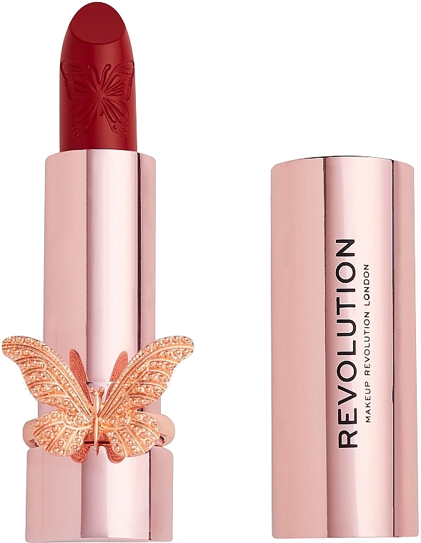 Lipstick - Makeup Revolution Precious Glamour Butterfly Velvet Lipstick — photo N1