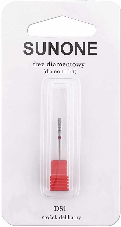 Diamond Nail Drill DS1 'Truncated cone', delicate red - Sunone Diamond Nail Drill — photo N1