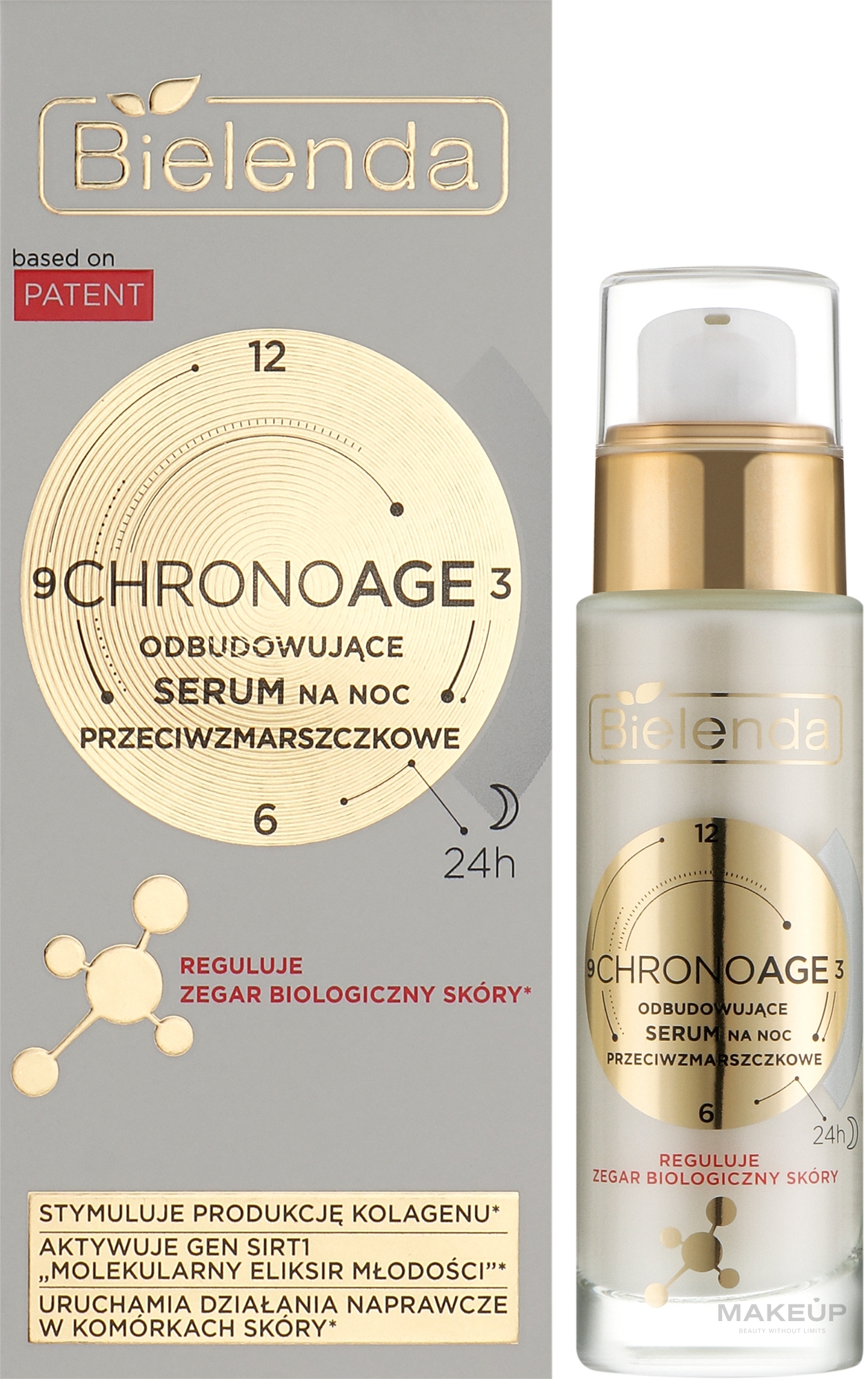 Restoring Night Face Serum - Bielenda Chrono Age 24H Anti-Wrinkle Night Serum — photo 30 ml