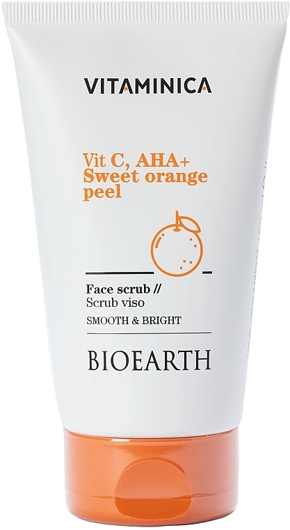 Face Scrub - Bioearth Vitaminica Vit C, AHA + Sweet Orange Peel Face Scrub — photo N1