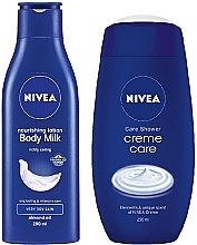 Fragrances, Perfumes, Cosmetics Set "Nutrition and Care' - NIVEA Care & Soft (sh/gel/250ml + b/milk/250ml)