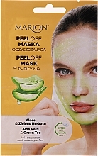 Fragrances, Perfumes, Cosmetics Face Mask with Aloe Extract and Green Tea - Marion Peel-Off Mask
