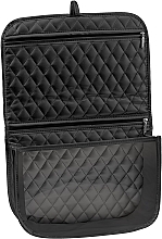 Quilted Cosmetic Bag 21.5x27.5x10 cm, A6114VT, black - Janeke Chic Big Pouch with Hook — photo N2