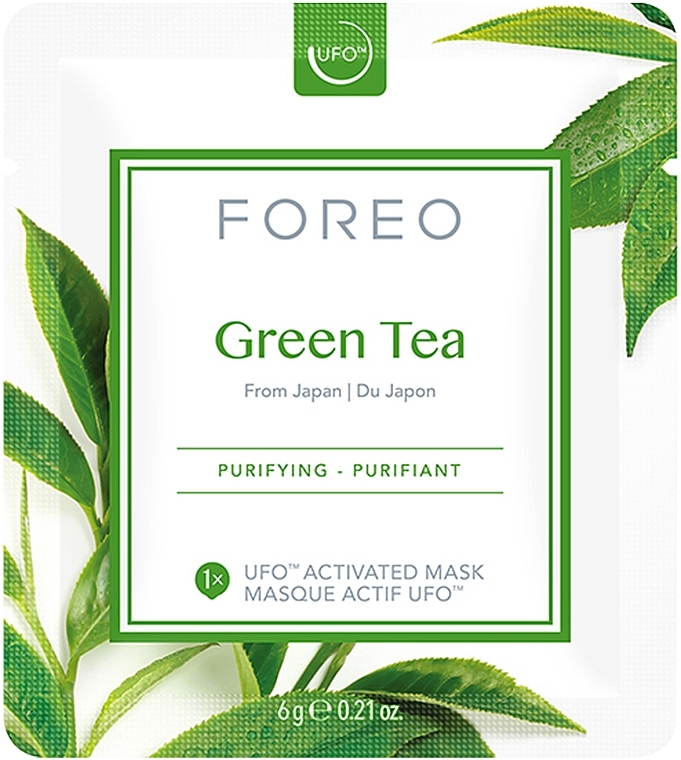 Cleansing Green Tea Face Mask - Foreo UFO Activated Mask Purifying Green Tea — photo N2