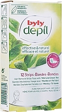 Fragrances, Perfumes, Cosmetics Mint & Green Tea Hair Removal Strips Face - Byly Depil Mint And Green Tea Hair Removal Strips Face