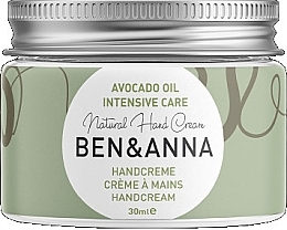 Fragrances, Perfumes, Cosmetics Natural Avocado Hand Cream - Ben & Anna Handcreme Intensive Care