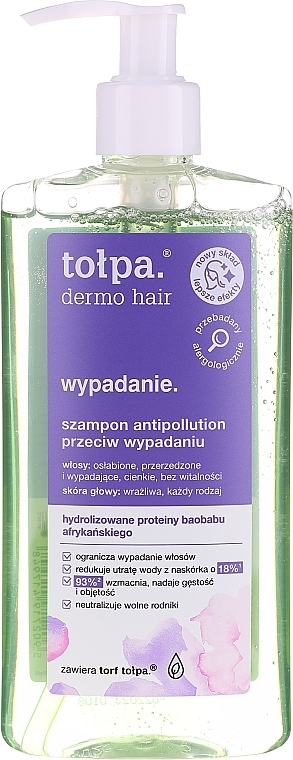 Anti Hair Loss Shampoo with African Baobab Proteins - Tolpa Dermo Hair Anti-Hairloss Shampoo — photo N1