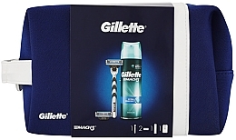 Fragrances, Perfumes, Cosmetics Set - Gillette Mach 3 Extra Comfort (sh/gel/200ml + razor + blade/2pcs + bag)