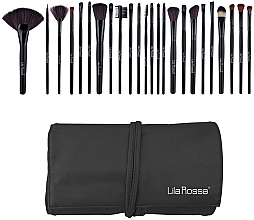 Fragrances, Perfumes, Cosmetics Makeup Brush Set, 24 pcs, black - Lila Rossa