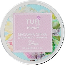 Fragrances, Perfumes, Cosmetics Manicure Massage Candle with Shimmer "Ibiza" - Tufi Profi