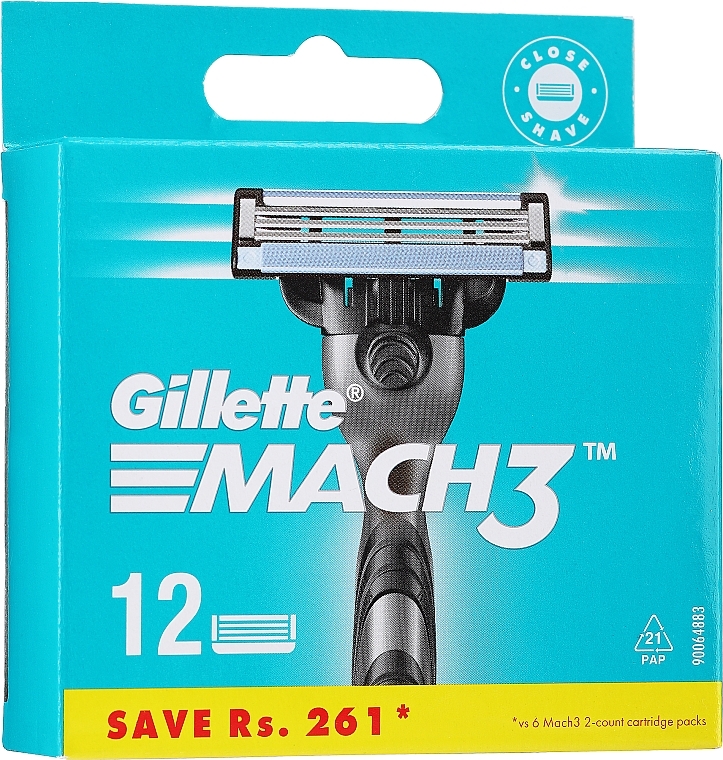 Shaving Razor Rifills, 12 pcs. - Gillette Mach3 XXL — photo N2