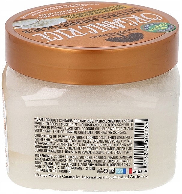 Organic Rice Natural Scrub Sherbet - Wokali Natural Sherbet Scrub Organic Rice — photo N3