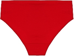 Women Bikini Panties with Transparent Inserts, red - Moraj — photo N2