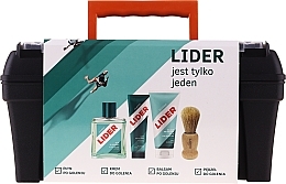 Set - Lider Classic Tool Box Set (ash/lot/100ml + sh/cr/65g + ash/balm/100ml + sh/brush + case) — photo N1