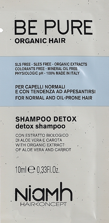 GIFT! Shampoo for Oily Hair - Niamh Hairconcept Be Pure Detox Shampoo (sample) — photo N1